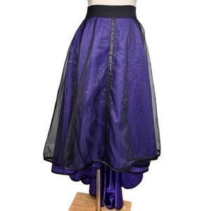 Catherine Caotney vintage 90s mesh & satin high low evening ball skirt size XL